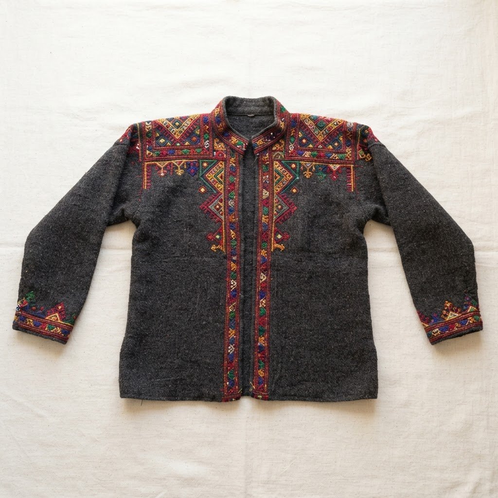 Chitrali Hand-Embroidered Jacket from the NPP Store, Pakistan travel merchandise